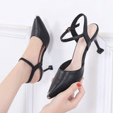 Sexy Black Buckle Sandals