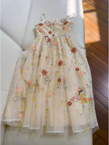 Apricot Tube Top Sequined Sling Dress