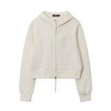 Vintage Letters Hooded Loose Coat