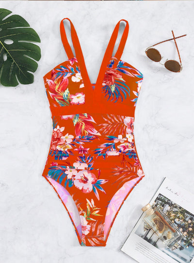 Sexy One-piece Print Swimsuit