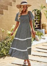 Short Sleeve Print Summer Dress