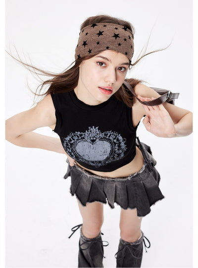 Retro Printed Vest Top