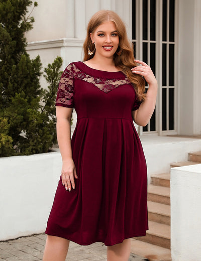 Hollow Lace Casual Loose Dress