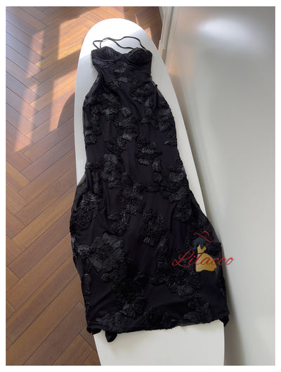 Slim Lace Strap Party Dress