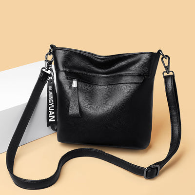 Soft Leather Large Capacity Commuter Handbag