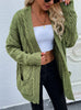 Loose Medium and Long Twisted Rope Knitted Cardigan Jacket