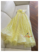 Long Gauze Tube Top Suspender Dress