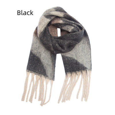 Geometric Thick Tassels Thick Warm Scarf