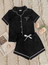 Short Sleeve Shirt Shorts Summer Pajamas