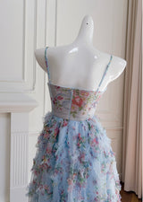 Sexy Tube Top Printed Gauze Sling Dress