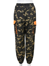 Contrasting Color Pocket Camouflage Pant