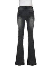 Wrinkle Stitching Low Waist Slim Jeans