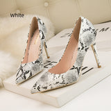 Shallow-mouthed Snake-shaped Pointed High Heels