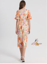 Heavy Industry Embroidery Slim Dress