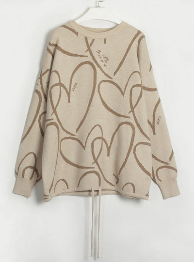 Love Knitted Round Neck Sweater