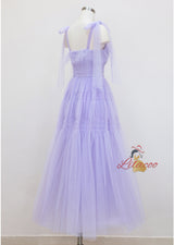 Purple Sleeveless Slim Waist Dress