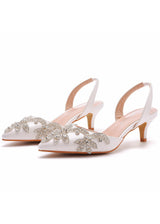 Thin-heeled Pointed High Heels Wedding Shoes