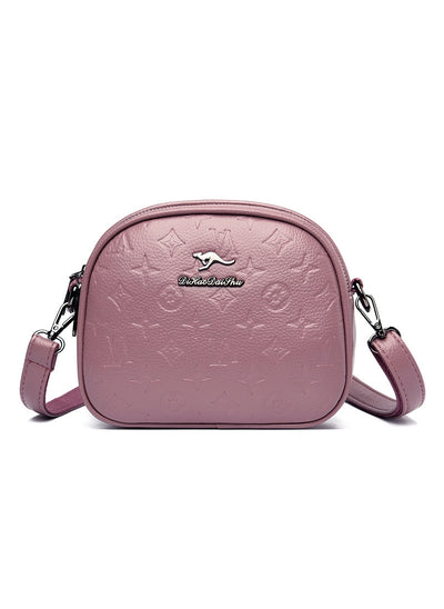 Large Capacity Small Round Bag Soft Leather Crossbody Bag