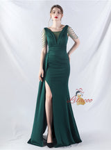Mermaid Split Beading Prom Dress