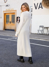 Lapel Casual Loose Long Sweater Coat