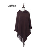 Knitted Hooded Cloak Shawl Pullover Cloak