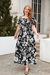 Large Bohemian Print Casual Dress