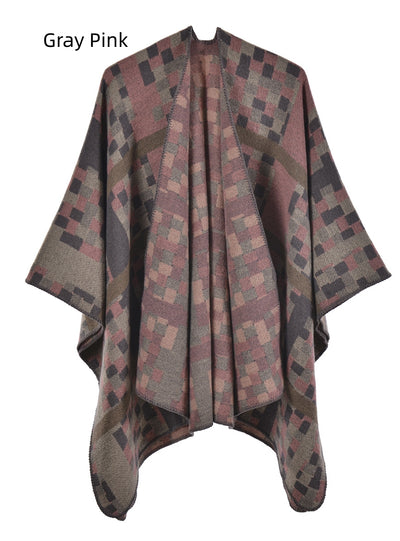 Warm Cashmere Knitted Cloak Scarf