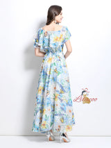 Women Summer Printed Chiffon Dress