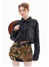 Lapel Vintage Denim Jacket Coat