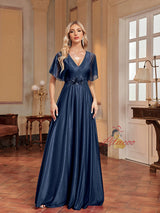 Horn Sleeve Applique Slim Dress