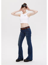 Short Vest U-shaped Sleeveless T-shirt