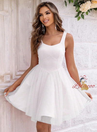 Straps Sleeveless Short Dress