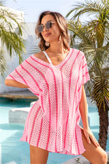 Beach Openwork Loose Color Matching Bikini Cover Up