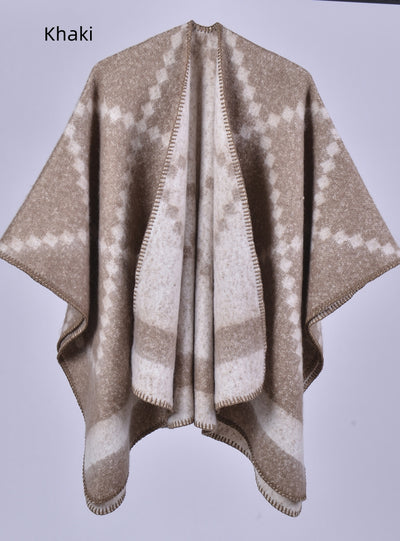 Cashmere Split Thick Warm Shawl