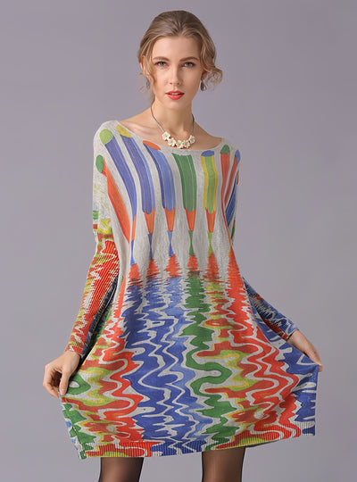 Loose Printed Pullover Sweater