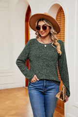 Round Neck Loose Long Sleeve T-shirt