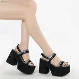 Foam-soled Thick-soled Buckles Sandals