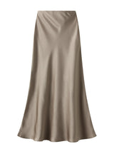 Acetic Satin Long Slim Skinny Skirt