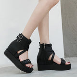 Wedge-heeled Thick-soled Sandal