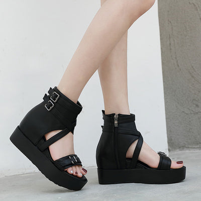 Wedge-heeled Thick-soled Sandal
