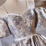 Sexy Silver Print Spaghetti Straps Homecoming Dress