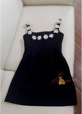 Slim Suspender Flower Dress