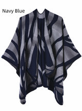Ladies Scarf Zebra Split Shawl Cloak