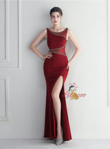 Mermaid Split Beading Prom Dress