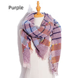 Polyester Square Plaid Scarf