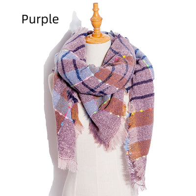Polyester Square Plaid Scarf