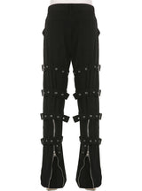 Zipper Jeans Straight Pants