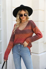 Tie-dyed Pullover Irregular Gradient Sweater