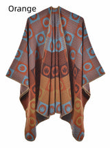Fashion Letter Split Jacquard Shawl