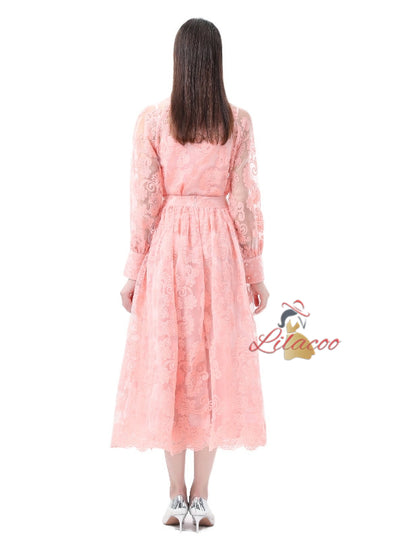 Palace Lantern Sleeve Shirt+Skirt Three-piece Suit